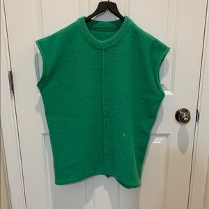 Green Sleeveless Knit Top